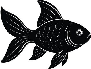 Goldfish silhouette.