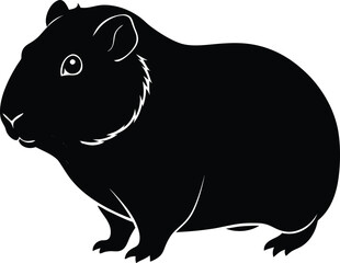  Guinea pig silhouette eps.