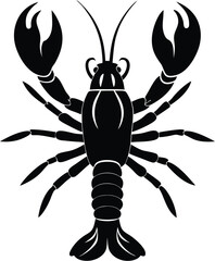  lobster-silhouette--front-view VECTOR