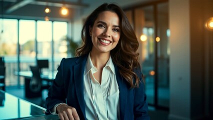 Smiling crestive business woman