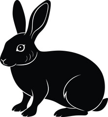 Rabbit pet style silhouette eps.