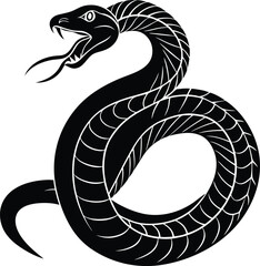 Snake silhouette sidewinding eps file.