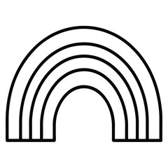 Fototapeta premium Black and White Simplified Rainbow Arch Design