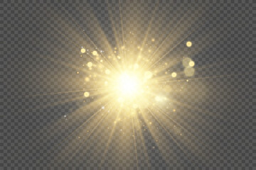 Glowing star, sparkle, light streak, and shimmering particle on transparent background for overlays and magical effects.