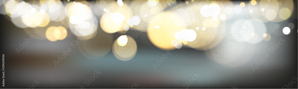Poster Bokeh background with soft golden light orbs on a transparent grid, ideal for overlays and graphic design projects.	
