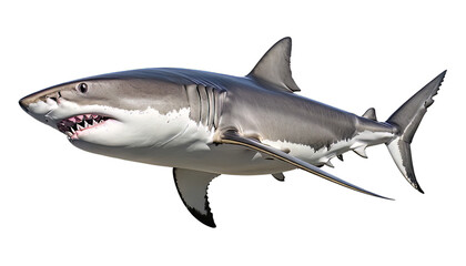 Obraz premium Powerful Great White Shark Ocean Predator Wildlife Animal Aquatic Marine Life Sea Nature Powerful Jaws Underwater World Predator Big Fish 