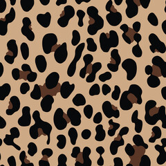 
animal pattern leopard skin texture seamless vector print, modern design with spots