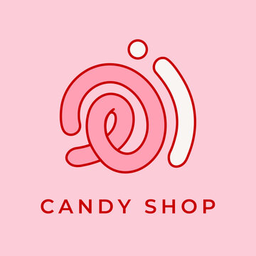 Playful Candy Shop Swirl Logo