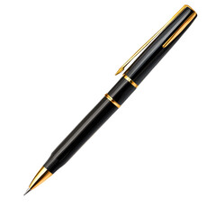 Naklejka premium Pen ballpoint pen isolated ballpoint business ink gold transparent background
