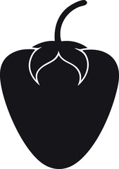 pepper line art silhouette vector illustration