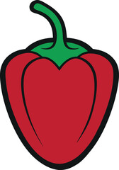 red pepper vector illustration