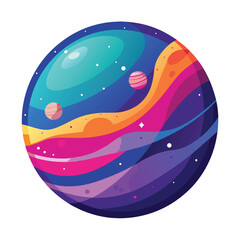 colorful-planet-galaxy-on-white-background