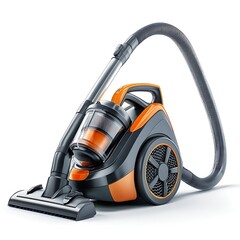 Fototapeta premium Innovative Vacuum Cleaner: a close-up, high-angle shot of a cutting-edge vacuum cleaner, showcasing its modern design and functionality.