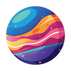 Fototapeta premium colorful-planet-galaxy-on-white-background