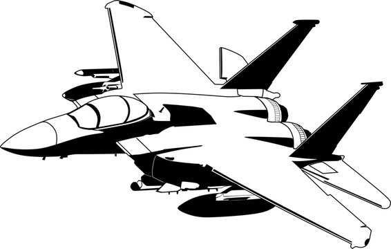 Outline F14 Tomcat jet fighter 