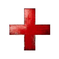 Obraz premium red cross mark icon on a transparent background png transparent background