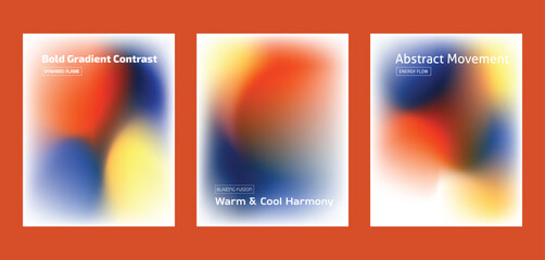 Smooth & Dreamy Gradient Backgrounds – Soft Blurred Aesthetic Collection, Modern wallpaper design for social media, idol poster, banner, flyer. Set of colorful abstract banners