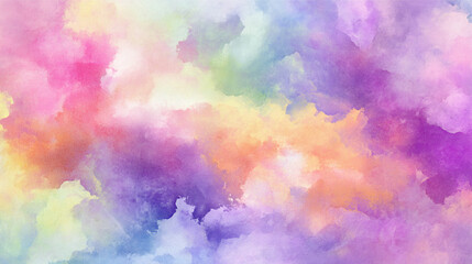 Abstract watercolor painting with pastel colors blending together in a soft and dreamy composition
