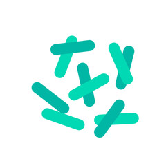 Lactobacillus probiotics. Vector cartoon flat style illustration.