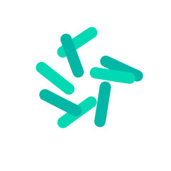 Lactobacillus probiotics. Vector cartoon flat style illustration.