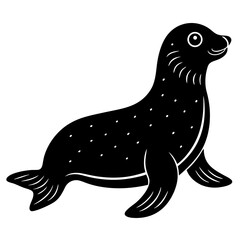 Animal seal silhouette vector illustrator