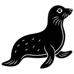 Animal seal silhouette vector illustrator