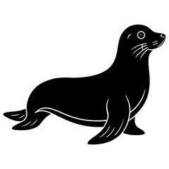 Animal seal silhouette vector illustrator
