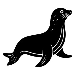 Animal seal silhouette vector illustrator