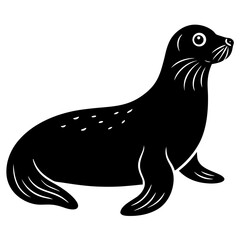 Animal seal silhouette vector illustrator