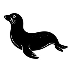 Animal seal silhouette vector illustrator