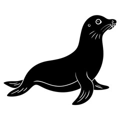 Animal seal silhouette vector illustrator