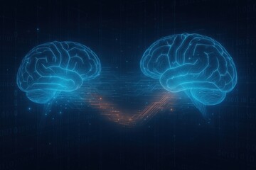 Abstract visualizations of artificial intelligence and digital data flow