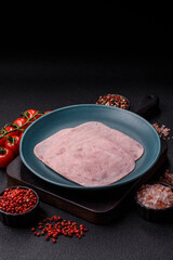 Eating ham and pork slices for the holiday table