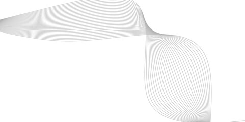 Fototapeta premium Abstract Curved Black and White Line Wave Background