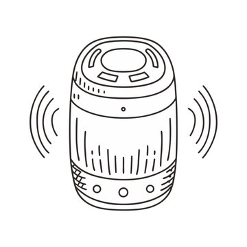 black speaker emitting sound waves clip art preview