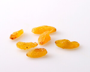 raisin, dried grapes, dried fruits, healthy snacks in white background