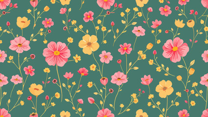 seamless pattern with flowers