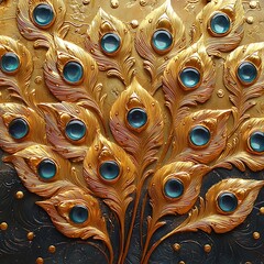 peacock feather detail