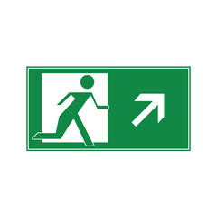 Fire Exit Sign Emergency Escape Route Indication
