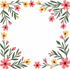 flower frame vector illustration