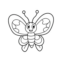 Happy Butterfly Nature's Colorful Dancer for coloring page