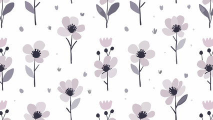 Seamless pattern with flowers, seamless floral pattern