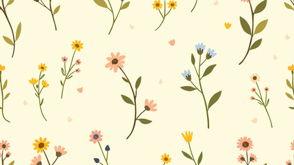 seamless pattern with flowers