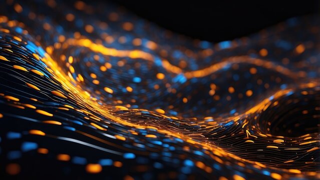 Abstract digital art depicting a funnel-shaped vortex