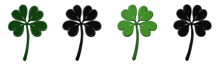 green leaves isolated on white