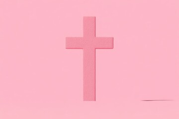 Obraz premium Simple pink cross