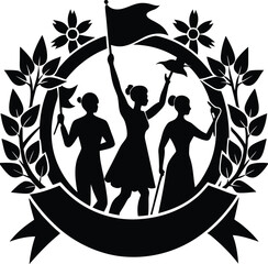 May day silhouette vector designs 12