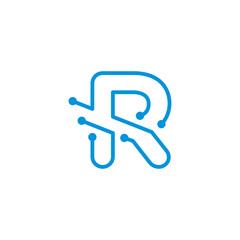 Circuit Letter R Logo 002