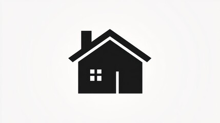 Simple house icon graphic, modern design, background