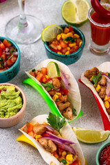 Cinco de Mayo concept with traditional Mexican food